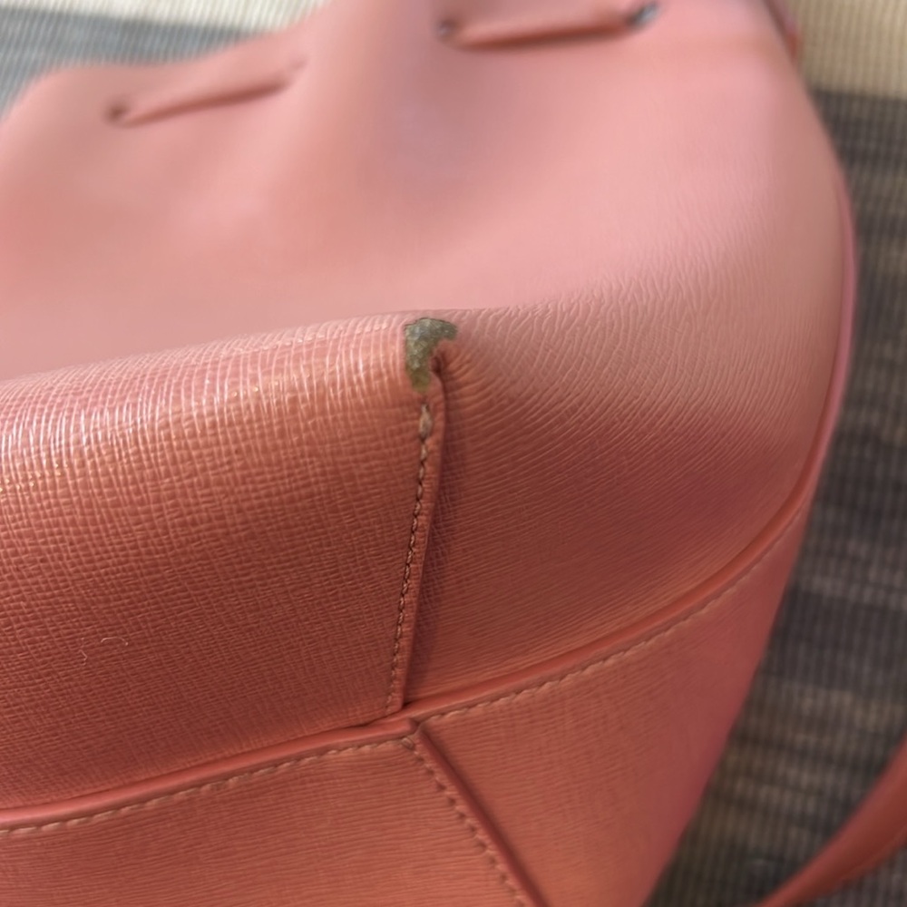 Mansur Gavriel Dusty Rose Leather Bucket Crossbody Bag - Picture 5 of 9